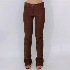 y2k katayone adeli corduroy brown and pink pants size 6